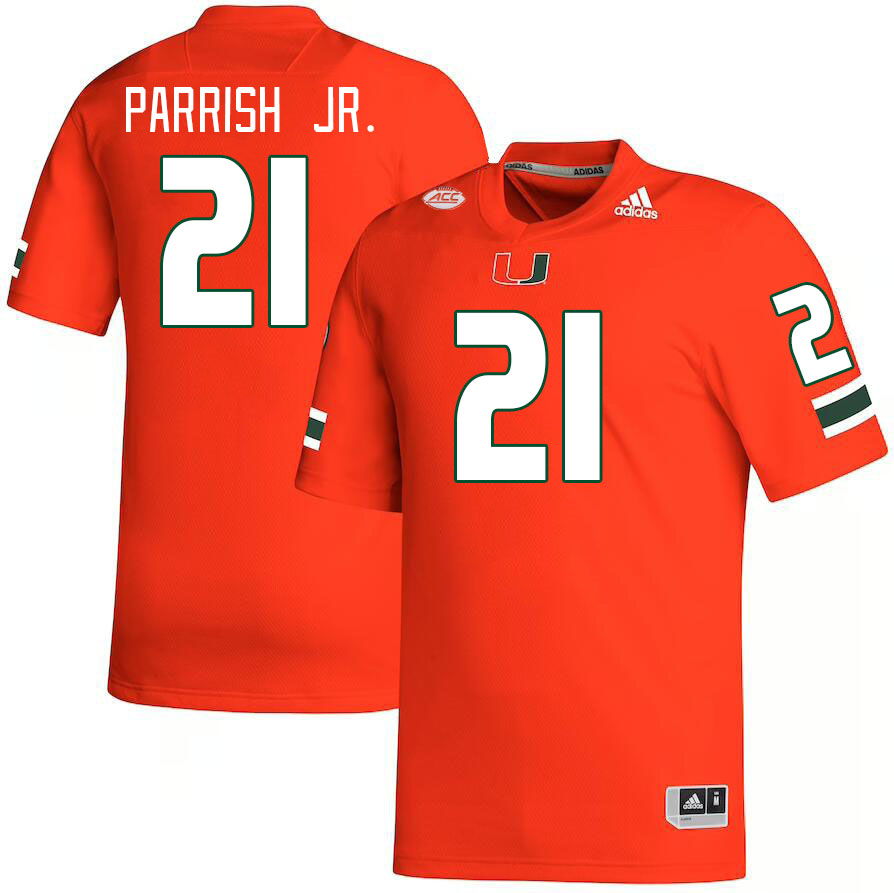 #21 Henry Parrish Jr. Miami Hurricanes Jerseys Football Stitched-Orange